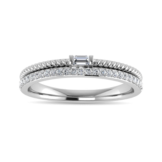 Diamond 1/6 Ct.Tw. Bridal Ring in 10K White Gold - 62790W