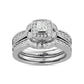 Diamond 1/2 Ct.Tw. Round and Princess Bridal Ring in 14K White Gold - 62796W