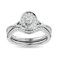 Diamond 1/2 Ct.Tw. Oval Cut Bridal Ring in 14K White Gold - 62840W