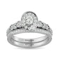 Diamond 5/8 Ct.Tw. Oval Cut Bridal Ring in 14K White Gold - 62844W