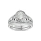 Diamond 1 1/4 Ct.Tw. Oval Shape Bridal Ring in 14K White Gold - 62847W