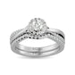 Diamond 5/8 Ct.Tw. Round Cut Bridal Ring in 14K White Gold - 62852W