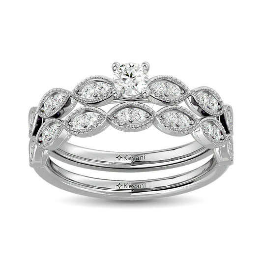 Diamond 1 Ct.Tw. Bridal Ring in 14K White Gold - 62856W-A2