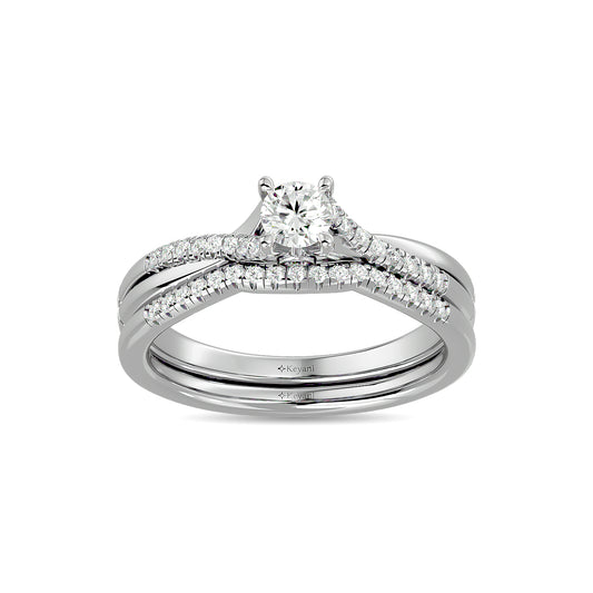 Diamond 1/2 Ct.Tw. Bridal Ring in 14K White Gold - 62857W
