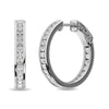 Diamond 1 Ct.tw Hoop Earrings in 14K White Gold