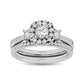 14KT White Gold 1Ct.Tw. Diamond keyani Bridal Ring - 62966W