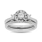 14KT White Gold 1Ct.Tw. Diamond keyani Bridal Ring - 62968W