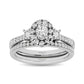 14KT White Gold 1Ct.Tw. Diamond keyani Bridal Ring - 62969W