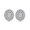 Diamond 5/8 Ct.Tw. Cluster Fashion Earrings in 14K White Gold Gold