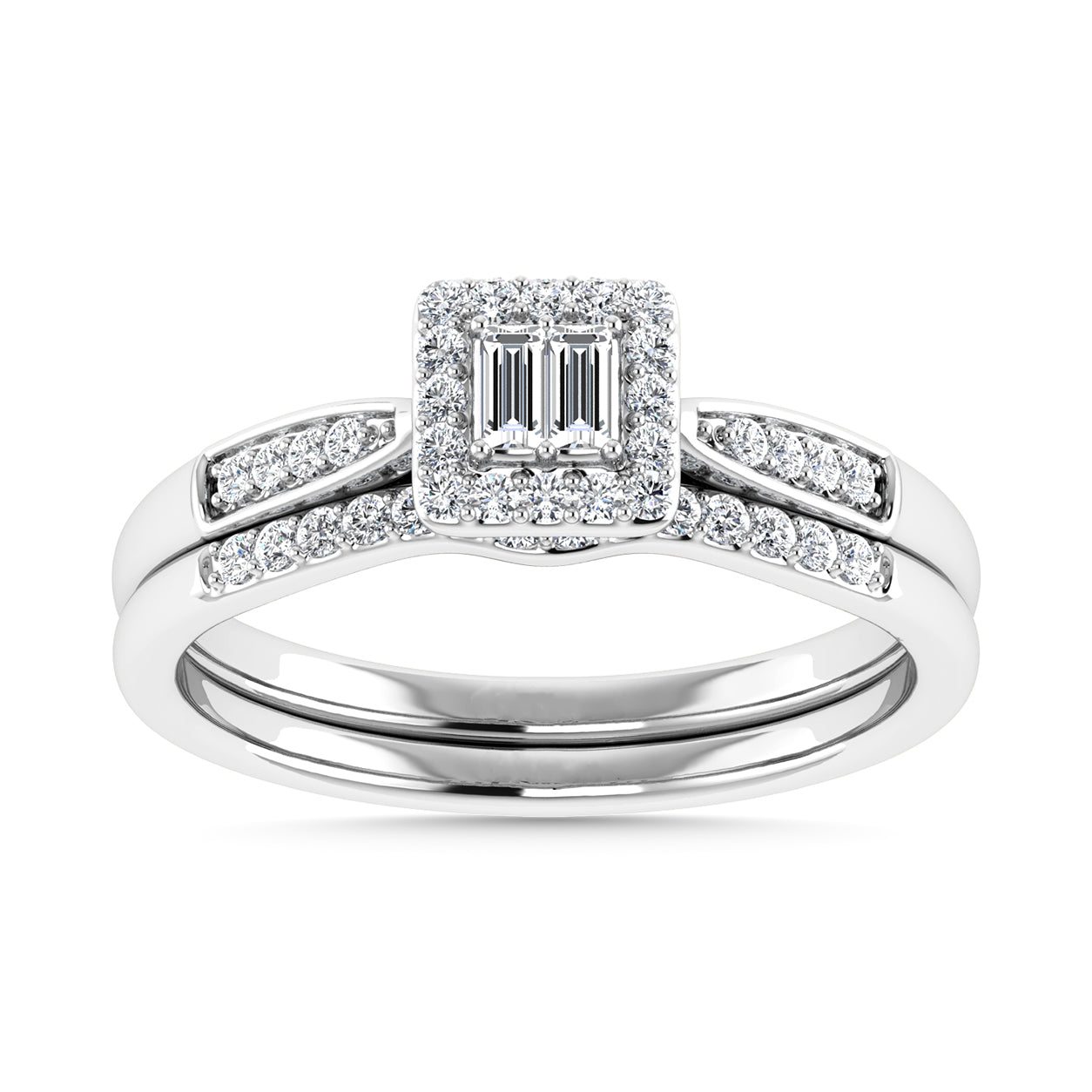 Diamond 1/4 Ct.Tw. Bridal Ring in 10K White Gold - 63072W