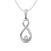 Diamond 1/20 Ct.tw Infinity Earrings in Sterling Silver
