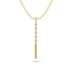 Diamond 1/10 Ct.Tw. Straight Baguette Bar Pendant in 10K Yellow Gold - 63134Y