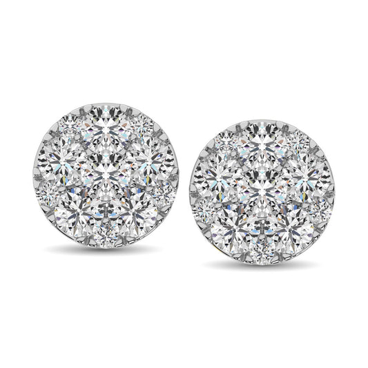 Diamond Stud Earrings 1/4 Ct.tw Round-cut in 10K White Gold