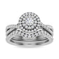 Diamond 1 Ct.Tw. Round Cut Bridal Ring in 14K White Gold - 63333W
