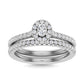 Diamond 3/4 Ct.Tw. Oval Cut Bridal Ring in 14K White Gold - 63335W