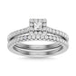 Diamond 3/4 Ct.Tw. Princess Cut Bridal Ring in 14K White Gold - 63336W