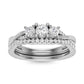 Diamond 1 Ct.Tw. Oval Cut Bridal Ring in 14K White Gold - 63347W