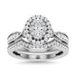 Diamond 5/8 Ct.Tw. Bridal Ring in 14K White Gold - 63375W