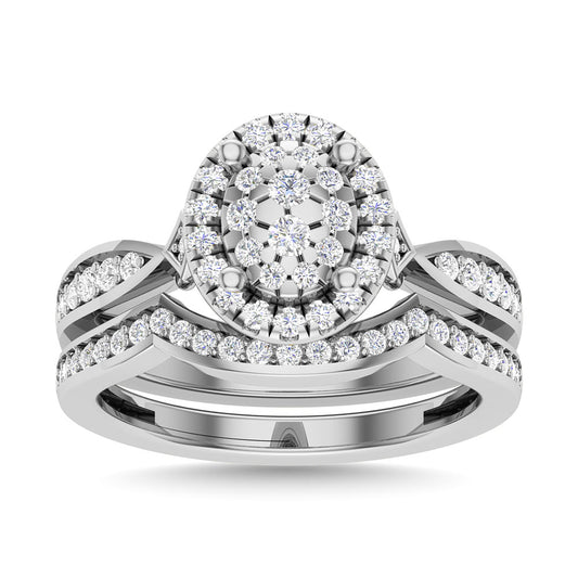Diamond 5/8 Ct.Tw. Bridal Ring in 14K White Gold - 63375W