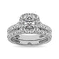 Diamond 2 Ct.tw Round Cut Halo Bridal Ring in 14K White Gold - 63378W