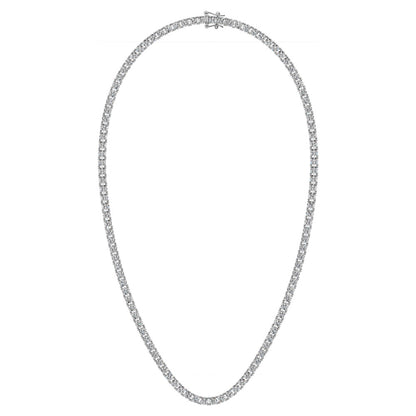 Sterling Silver 3/8 Ct.Tw. Graduated Diamond Tennis Necklace - 16 Inch