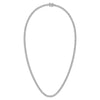 Sterling Silver 5/8 Ct.Tw. Graduated Diamond Tennis Necklace - 24 Inch