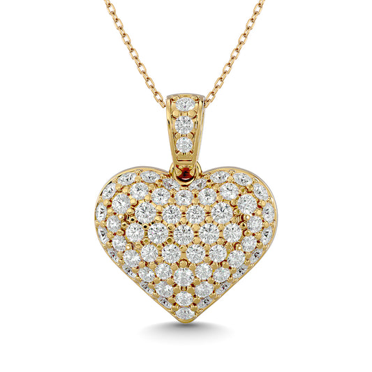 Diamond 1 1/2 Ct.tw Heart Pendant in 10K Yellow Gold - 63406Y-A1