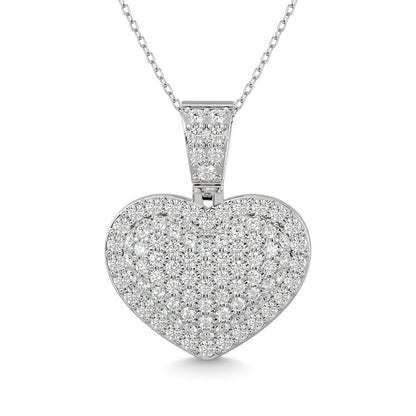 Diamond 1 Ct.tw Heart Pendant in 10K White Gold