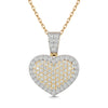 Diamond 1 Ct.tw Heart Pendant in 10K Yellow Gold With White Gold Touch - 63407Y