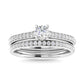 Diamond 3/4 Ct.Tw. Round Shape Bridal Ring in 14K White Gold - 63411W