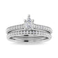 Diamond 3/4 Ct.Tw. Pear Shape Bridal Ring in 14K White Gold - 63412W