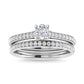 Diamond 3/4 Ct.Tw. Oval Shape Bridal Ring in 14K White Gold - 63413W