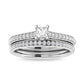 Diamond 3/4 Ct.Tw. Princess Shape Bridal Ring in 14K White Gold - 63414W