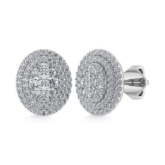 Diamond 7/8 Ct.Tw. Fashion Earrings in 14K White Gold
