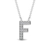 Diamond 1/20 Ct.Tw. Letter F Pendant in 10K White Gold