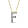 Diamond 1/20 Ct.Tw. Letter F Pendant in 10K Yellow Gold - 63522Y