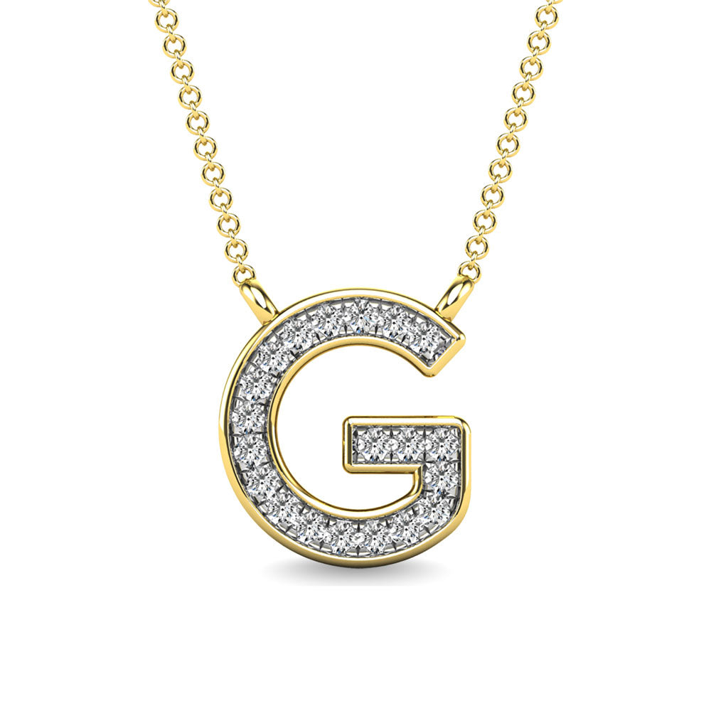 Diamond 1/20 Ct.Tw. Letter G Pendant in 10K Yellow Gold - 63523Y