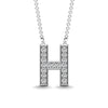 Diamond 1/20 Ct.Tw. Letter H Pendant in 10K White Gold