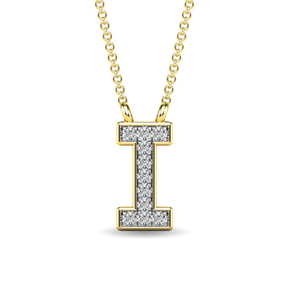 Diamond 1/20 Ct.Tw. Letter I Pendant in 10K Yellow Gold - 63525Y