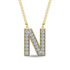 Diamond 1/20 Ct.Tw. Letter N Pendant in 10K Yellow Gold - 63530Y