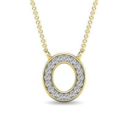 Diamond 1/20 Ct.Tw. Letter O Pendant in 10K Yellow Gold - 63531Y