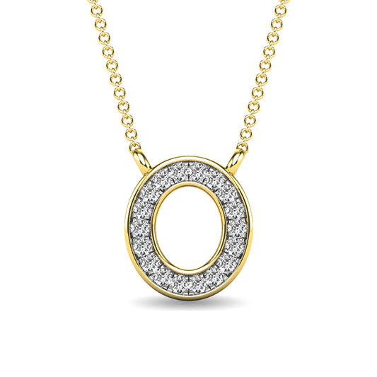 Diamond 1/20 Ct.Tw. Letter O Pendant in 10K Yellow Gold - 63531Y