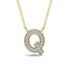 Diamond 1/20 Ct.Tw. Letter Q Pendant in 10K Yellow Gold - 63533Y