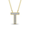 Diamond 1/20 Ct.Tw. Letter T Pendant in 10K Yellow Gold - 63536Y