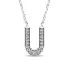 Diamond 1/20 Ct.Tw. Letter U Pendant in 10K White Gold