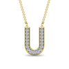 Diamond 1/20 Ct.Tw. Letter U Pendant in 10K Yellow Gold - 63537Y