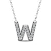 Diamond 1/20 Ct.Tw. Letter W Pendant in 10K White Gold