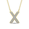 Diamond 1/20 Ct.Tw. Letter X Pendant in 10K Yellow Gold - 63540Y