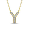 Diamond 1/20 Ct.Tw. Letter Y Pendant in 10K Yellow Gold - 63541Y