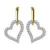 10K Yellow Gold 1/5 Ct.Tw. Diamond Heart Earrings - 63630Y-E